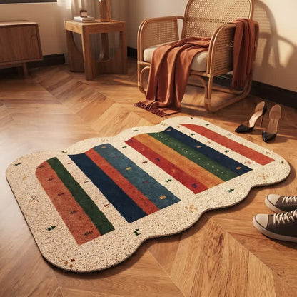Vintage Tribal Rainbow PVC Door Rug