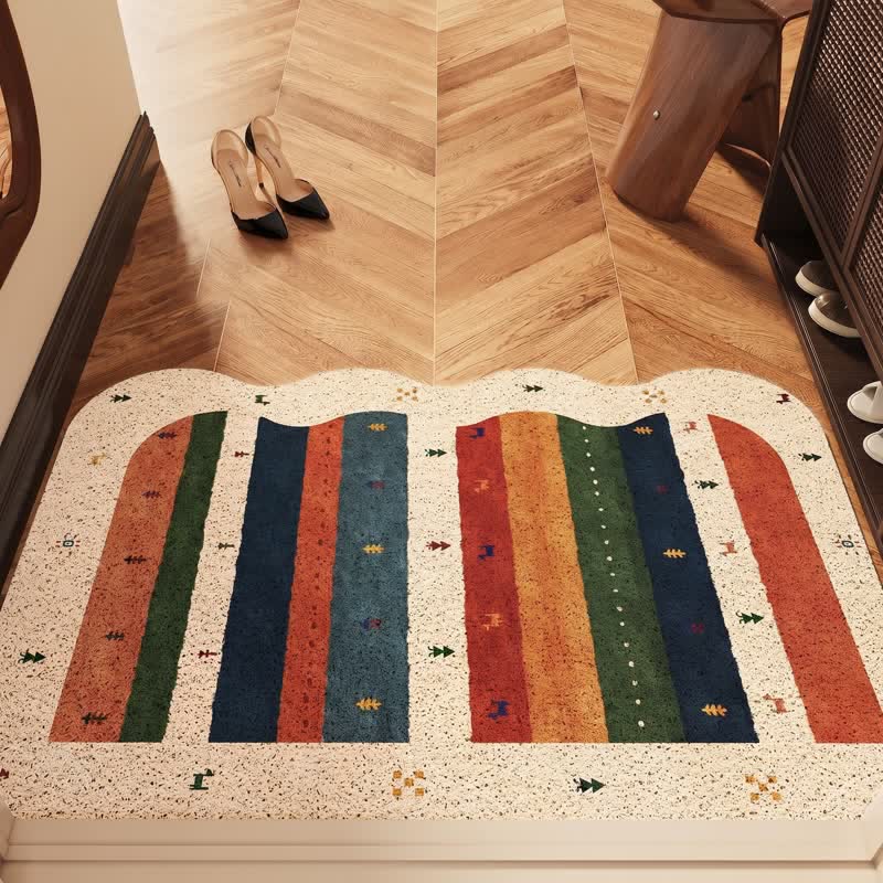 Vintage Tribal Rainbow PVC Door Rug