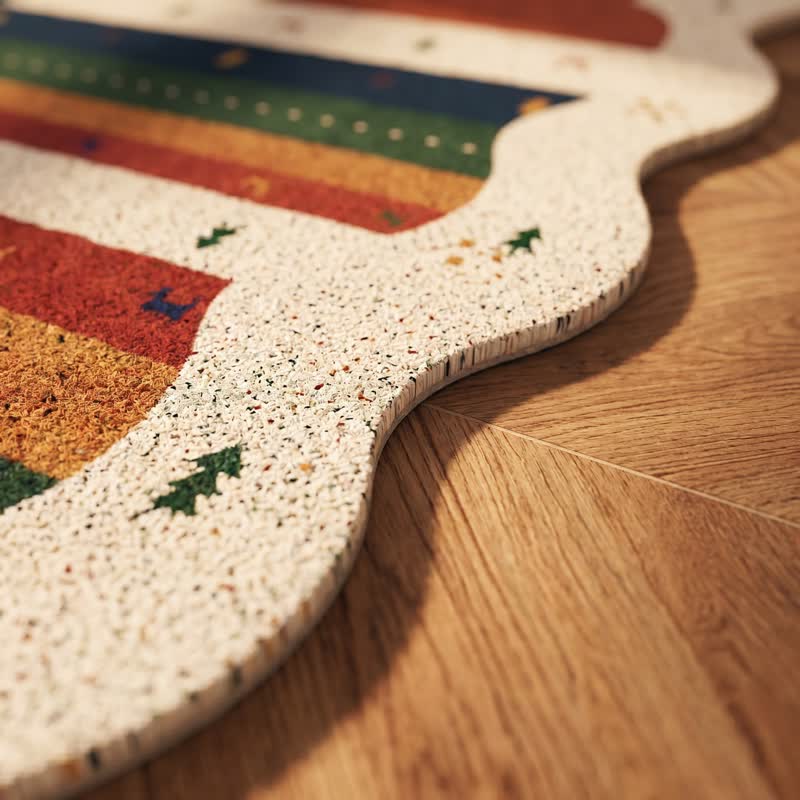 Vintage Tribal Rainbow PVC Door Rug