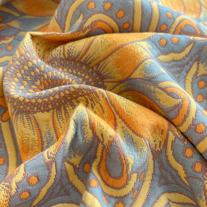 Boho Sunflower 3-Layer Muslin Cotton Quilt