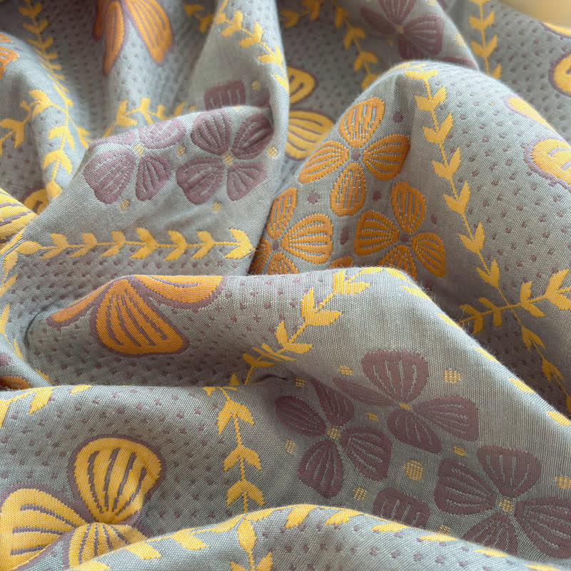 Geometric Clover 3-layer Cotton Gauze Blanket