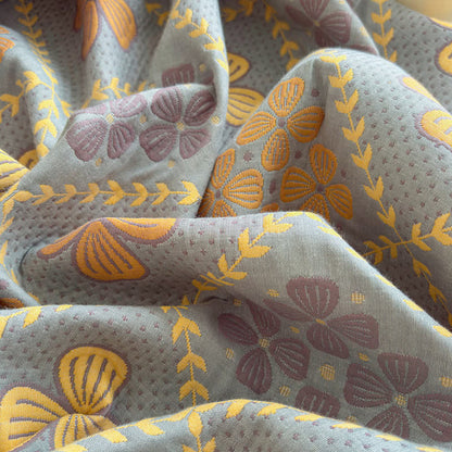 Geometric Clover 3-layer Cotton Gauze Blanket