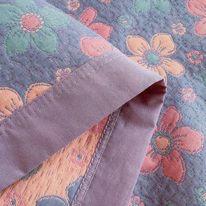 Ditsy Floral 3-layer Gauze Bedspread Quilt