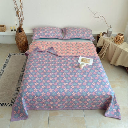 Ditsy Floral 3-layer Gauze Bedspread Quilt