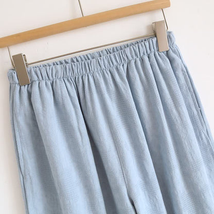Sky Blue Cotton Pajama Set(PCS)