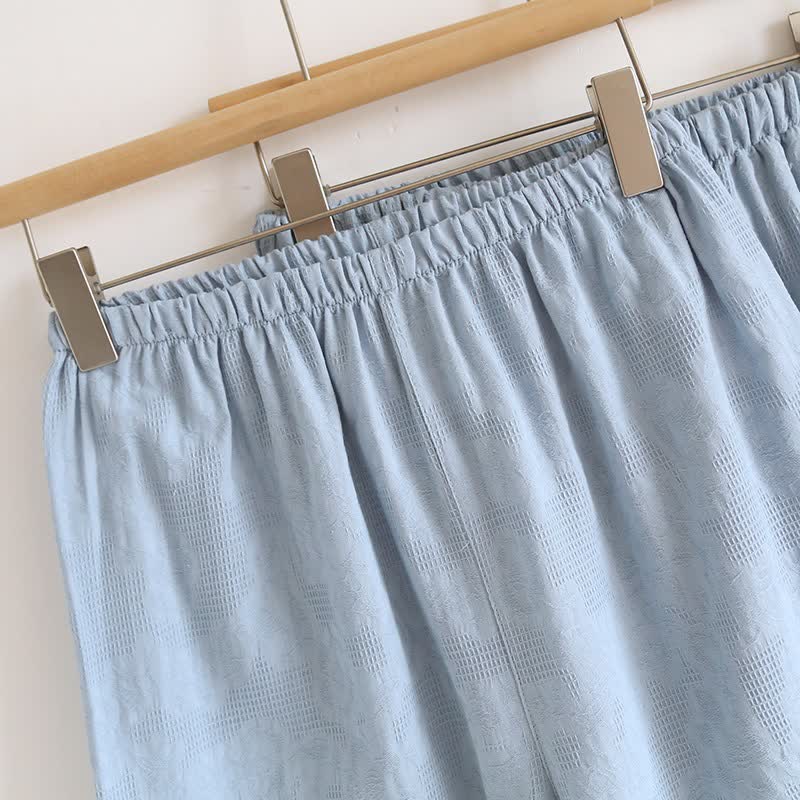 Sky Blue Cotton Pajama Set(PCS)
