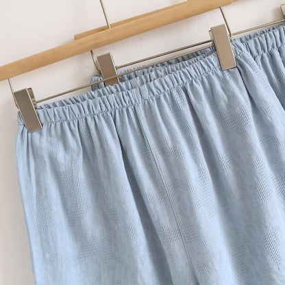 Sky Blue Cotton Pajama Set(PCS)