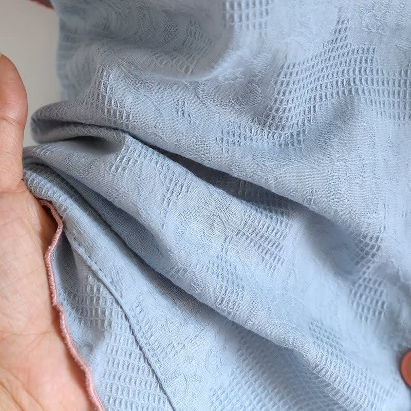 Sky Blue Cotton Pajama Set(PCS)
