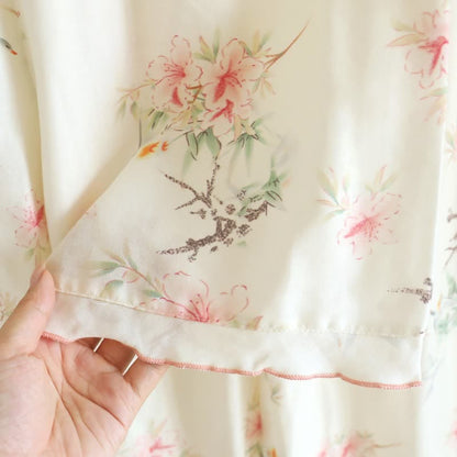 Floral Cotton Short Sleeve Pajama Set(3PCS)