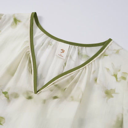 Floral Ruffle Sleeve Lounge Nightdress