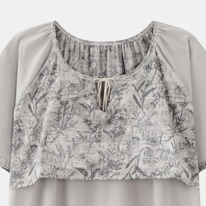 Boho Gray Cotton Tassel Nightgown