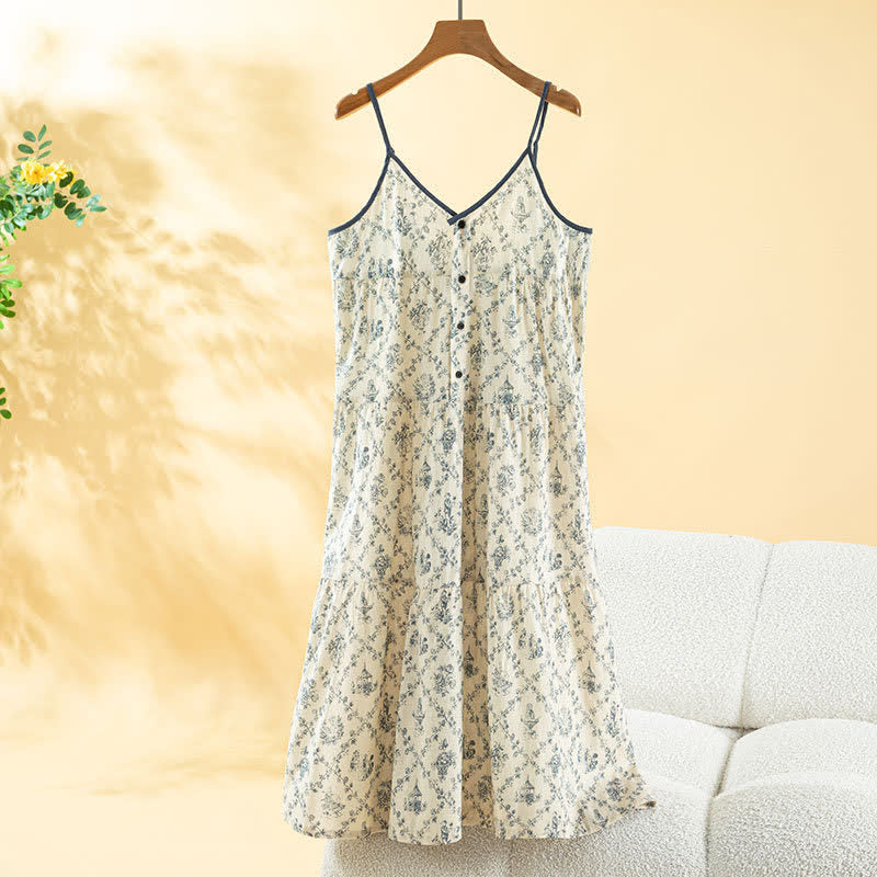 Floral Cotton Camisole Women's Nightgown