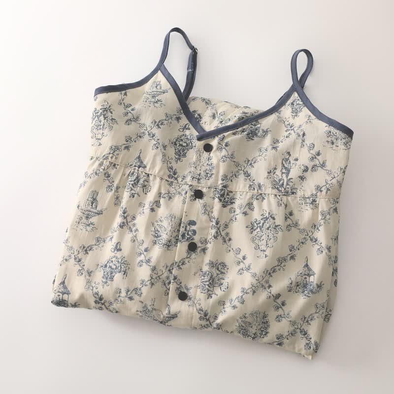 Floral Cotton Camisole Women's Nightgown
