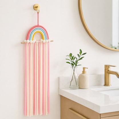 Handmade Nordic Rainbow Tassel Wall Hanging