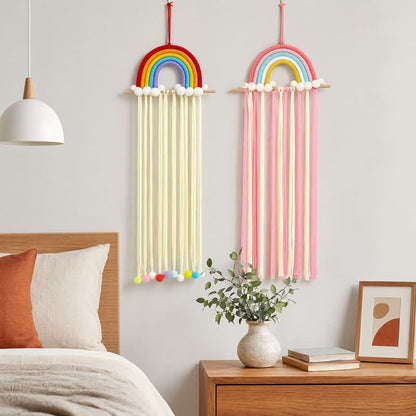 Handmade Nordic Rainbow Tassel Wall Hanging