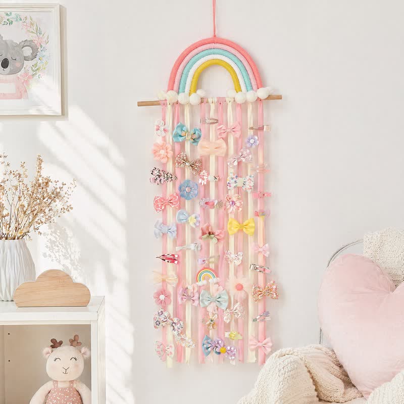 Handmade Nordic Rainbow Tassel Wall Hanging