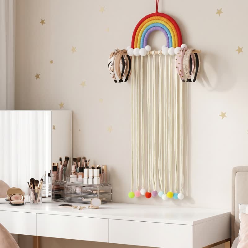 Handmade Nordic Rainbow Tassel Wall Hanging