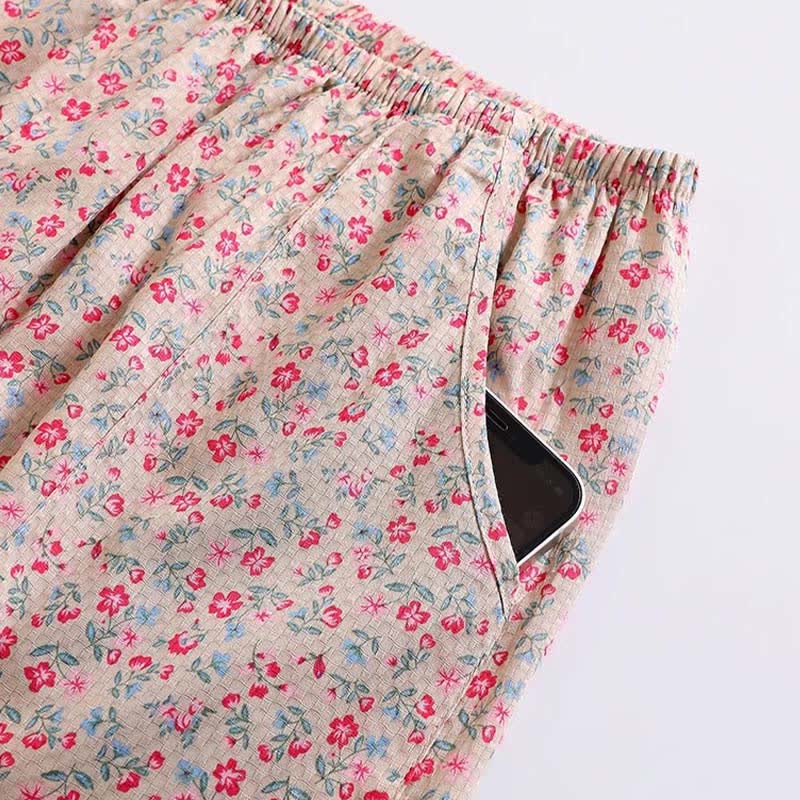 Rutsic Floral Cotton Women's Pajama Set