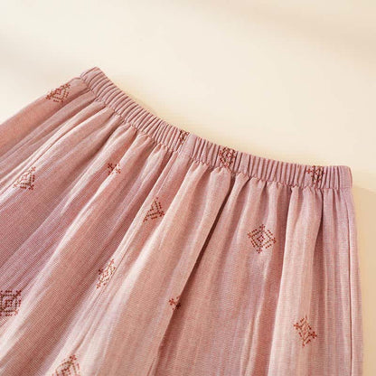 Cotton Gauze Bow Strap Pajama Set