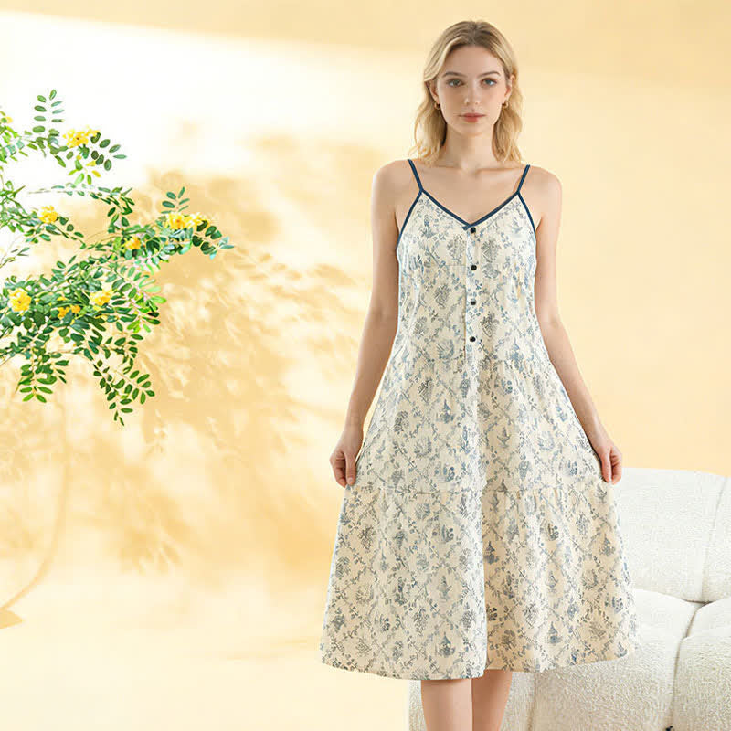 Floral Cotton Camisole Women's Nightgown