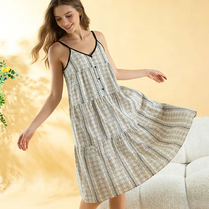 Boho Cotton Cami Women's Nightdress