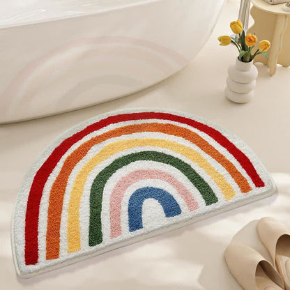 Rainbow Arch Faux Cashmere Bath Rug