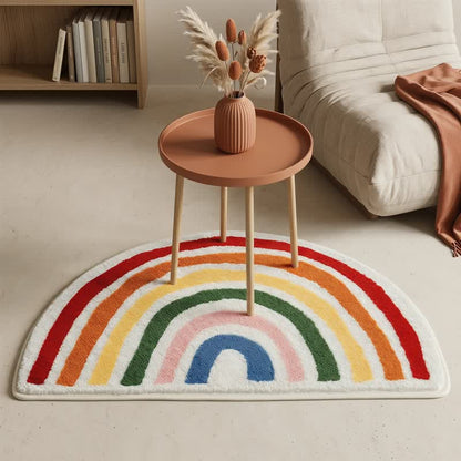 Rainbow Arch Faux Cashmere Bath Rug