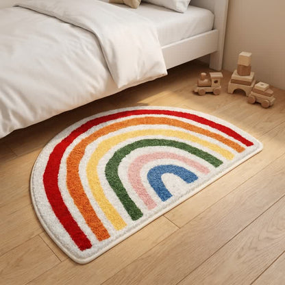 Rainbow Arch Faux Cashmere Bath Rug