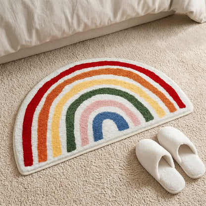 Rainbow Arch Faux Cashmere Bath Rug