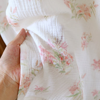 Pink Floral Pure Cotton Kimono Robe