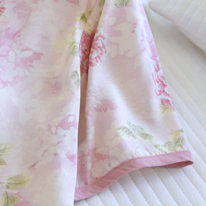Hydrangea Floral Padded  Cropped Pants Nightwear
