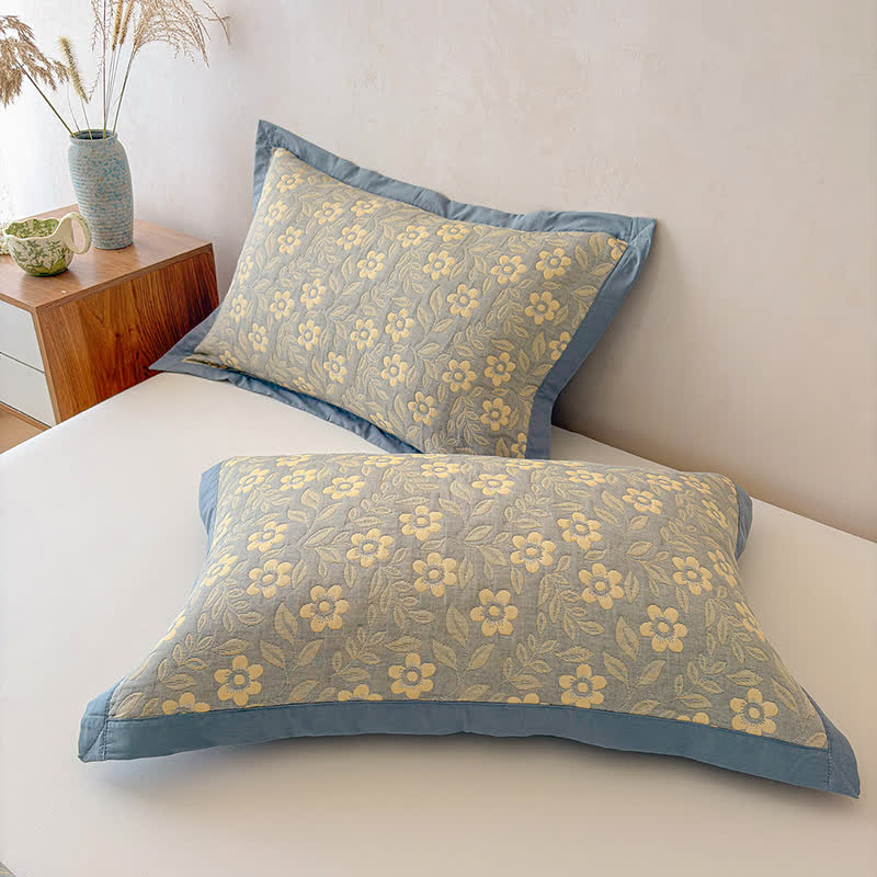 3-Layer Muslin Cotton Floral Blanket Quilt