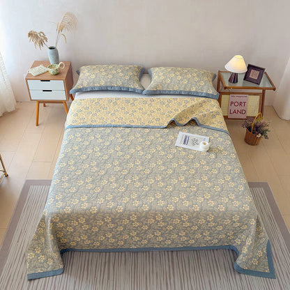 3-Layer Muslin Cotton Floral Blanket Quilt