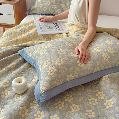 3-Layer Muslin Cotton Floral Blanket Quilt