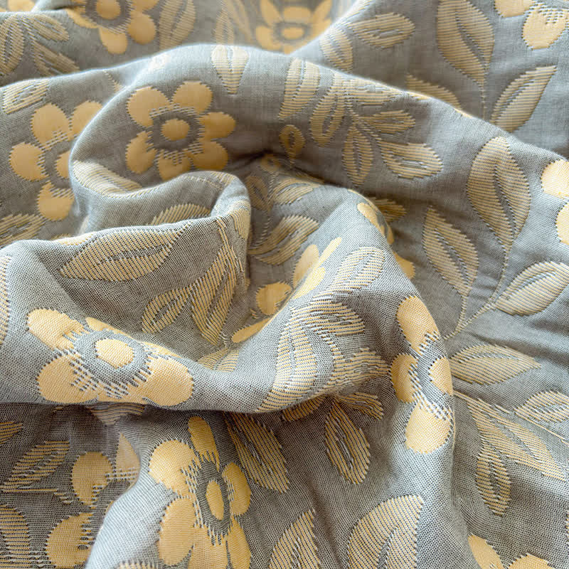 3-Layer Muslin Cotton Floral Blanket Quilt