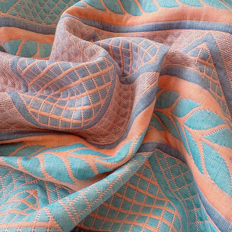 Geometric Wheat 3-Layer Muslin Cotton Quilt
