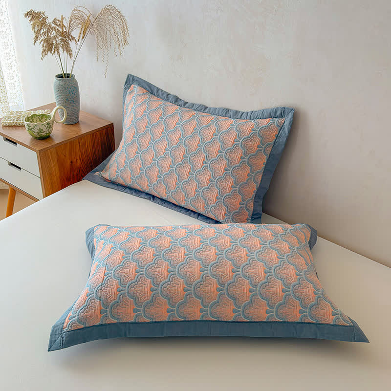 Jacquard Sea Shell 3-Layer Muslin Cotton Quilt