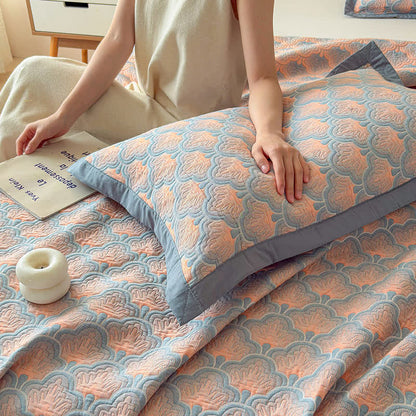 Jacquard Sea Shell 3-Layer Muslin Cotton Quilt