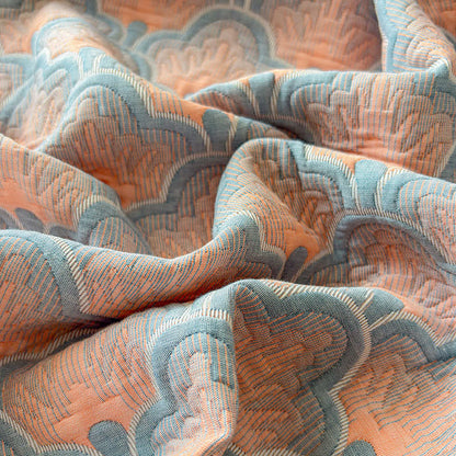 Jacquard Sea Shell 3-Layer Muslin Cotton Quilt