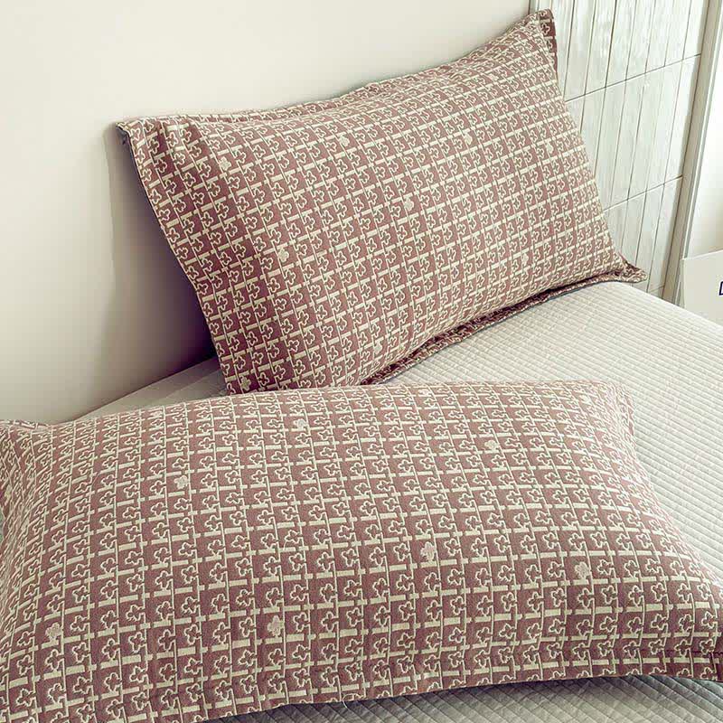 Modern Geometric Pattern Jacquard Cotton Quilt