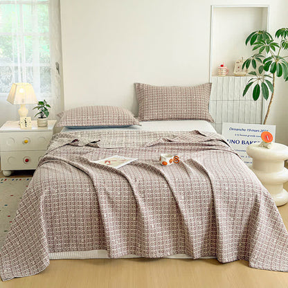 Modern Geometric Pattern Jacquard Cotton Quilt