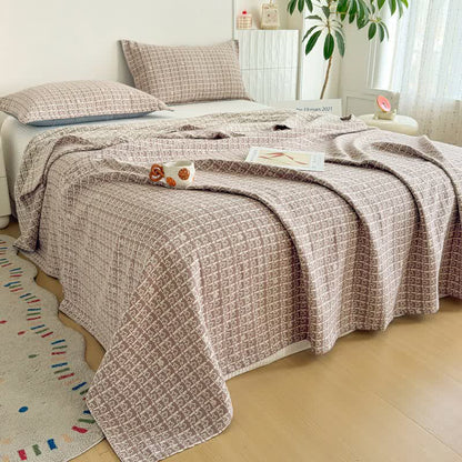 Modern Geometric Pattern Jacquard Cotton Quilt