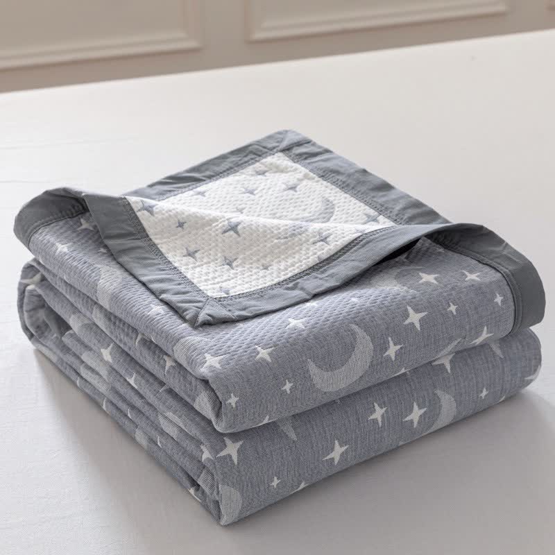 Reversible Moon & Star Cotton Quilt