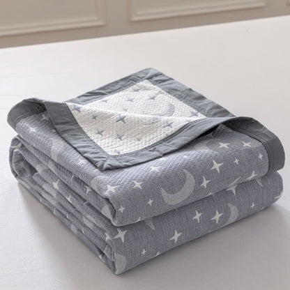 Reversible Moon & Star Cotton Quilt