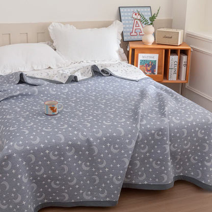 Reversible Moon & Star Cotton Quilt