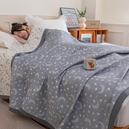 Reversible Moon & Star Cotton Quilt