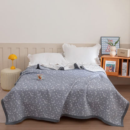 Reversible Moon & Star Cotton Quilt