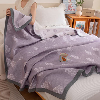 Reversible Purple Grape Cotton Quilt
