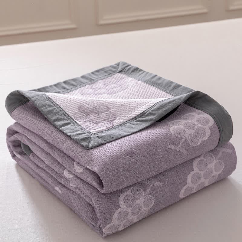 Reversible Purple Grape Cotton Quilt