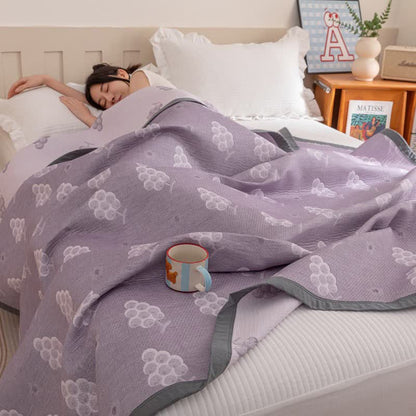 Reversible Purple Grape Cotton Quilt